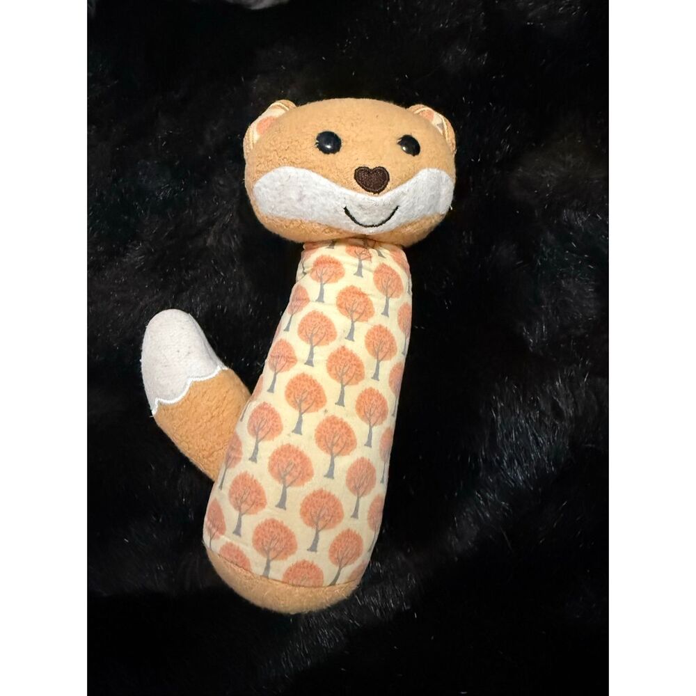 Organic Farm Buddies  Fox Rattle Toy Doll Baby Eco Friendly apple park